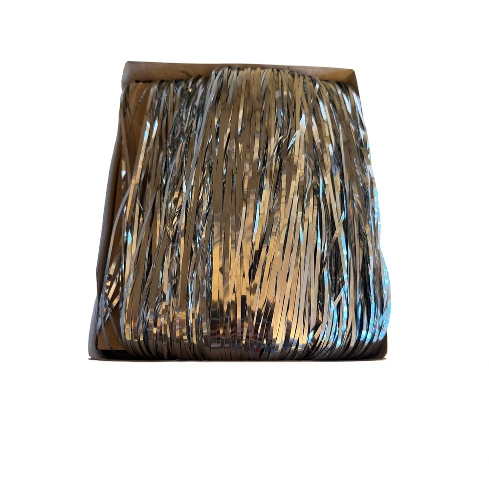 Christopher Radko Tinsel Silver Shiny‎ Brite Christmas Tree 18